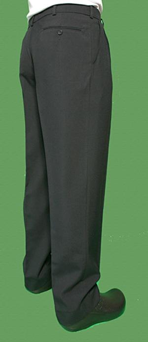 Fitted Black Trouser - Mens